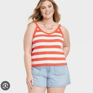 Women's Sweater Tank Top - Universal Thread Orange
